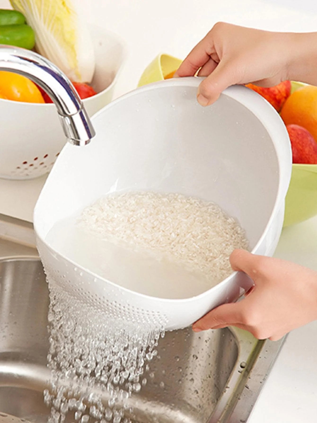 AquaDrain™ | Smart Prep & Drain Bowl