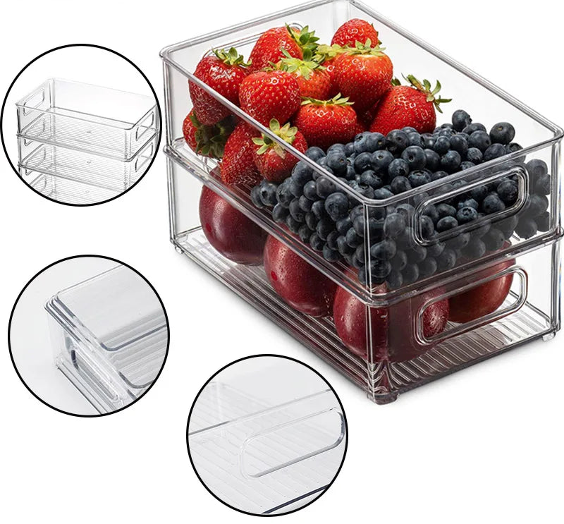 CrystalClear™ | Stackable Pantry & Fridge Bin