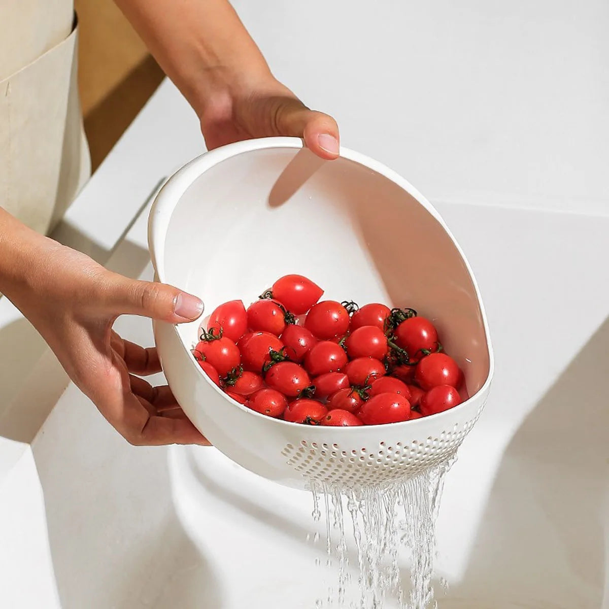 AquaDrain™ | Smart Prep & Drain Bowl
