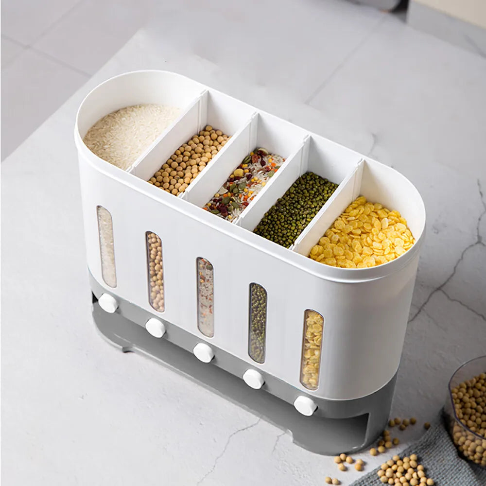 GrainVault™ | Wall-Mounted Multi-Grain Dispenser (9kg)