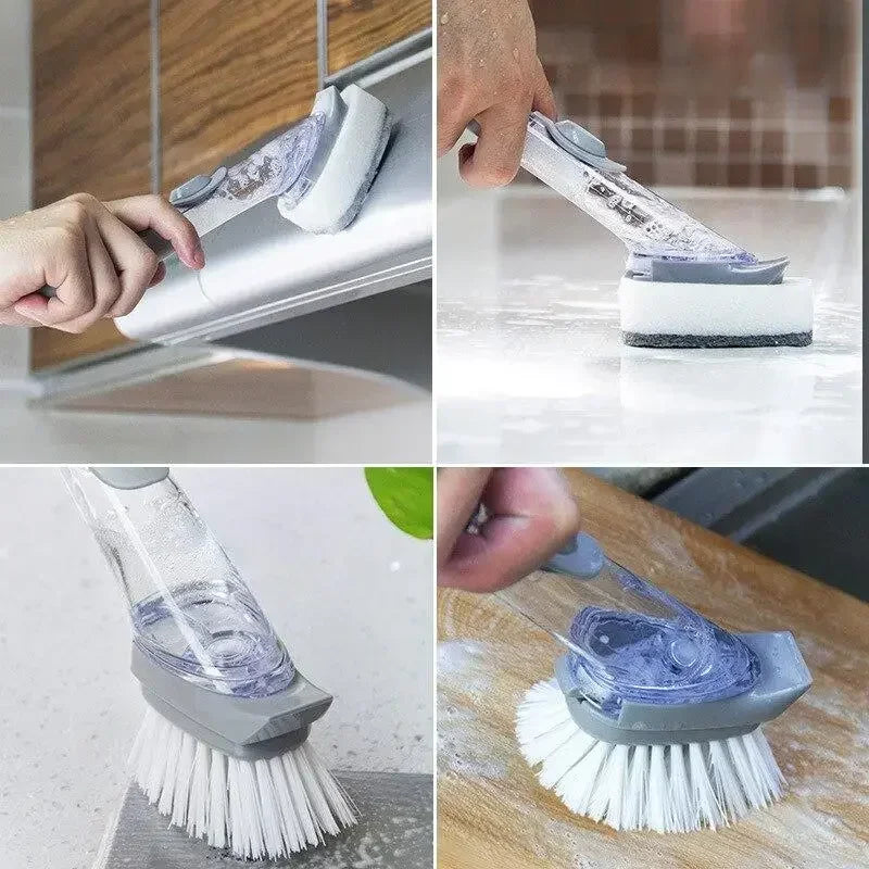 SoapGlide™ | 2-in-1 Dish Brush & Dispenser System