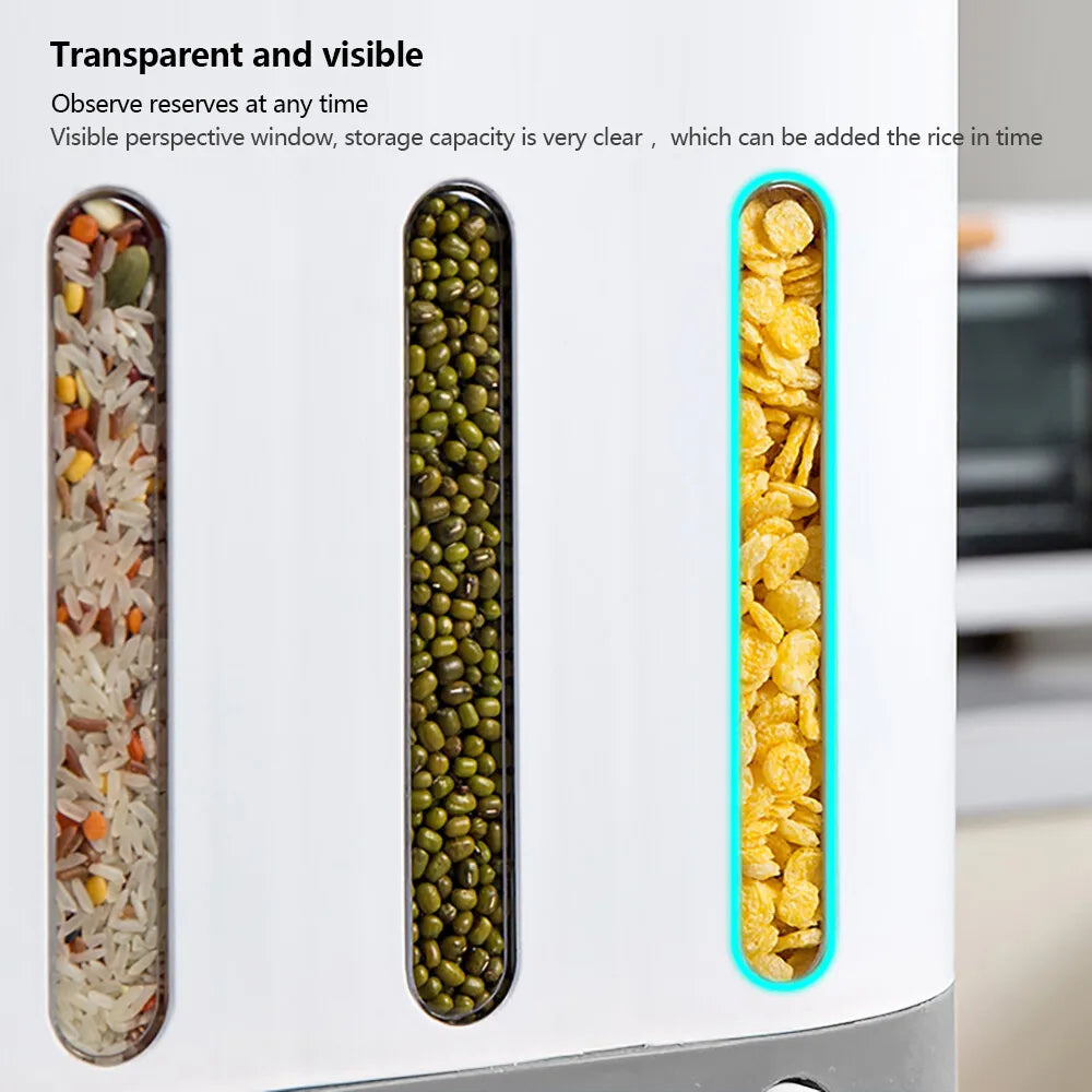 GrainVault™ | Wall-Mounted Multi-Grain Dispenser (9kg)